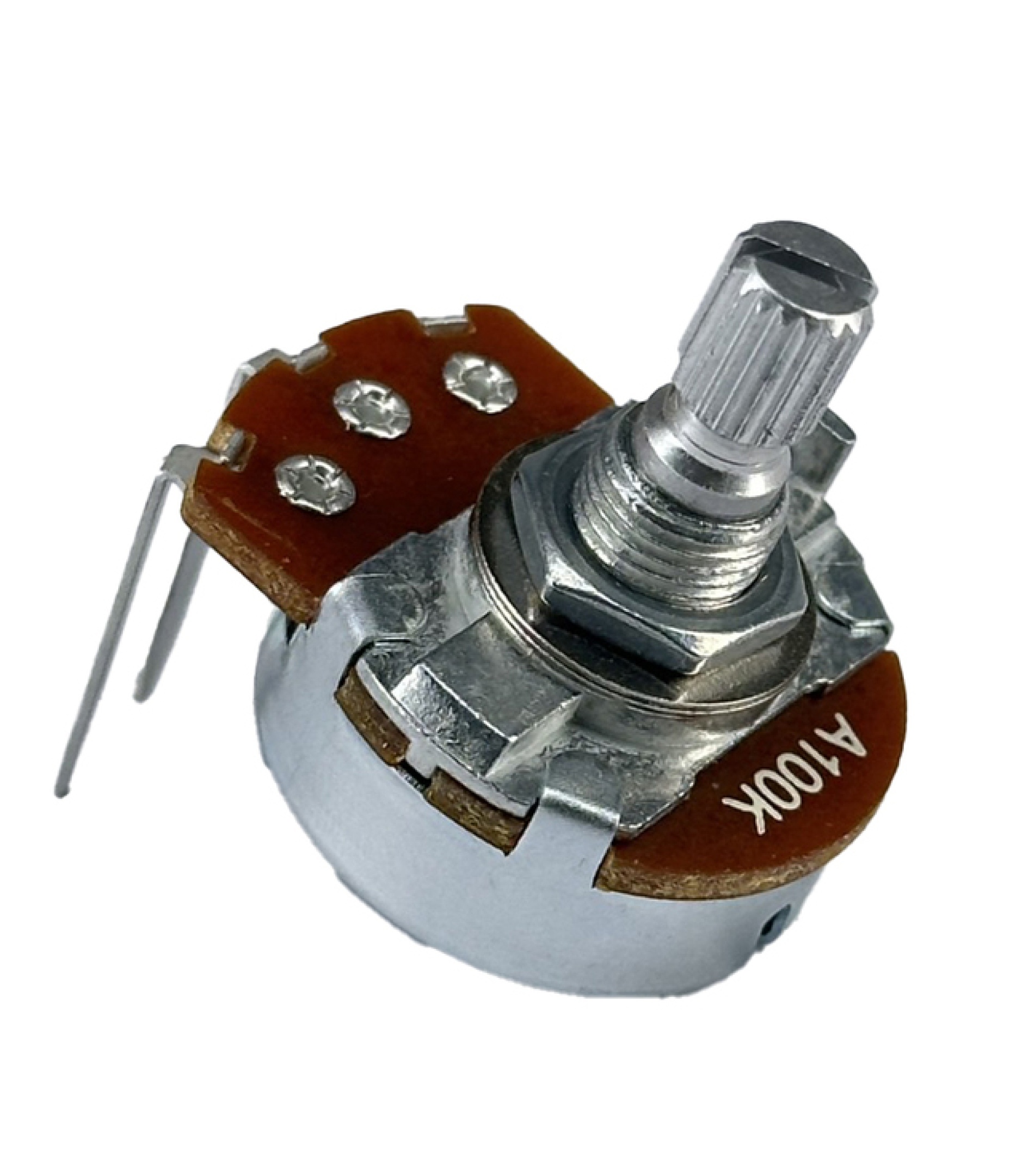 100K OHM LOGARITHMIC Taper Potentiometer Long PCB Spline