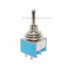 Electronic component image of Mini Toggle Switch DPDT On-On-On for circuit design.