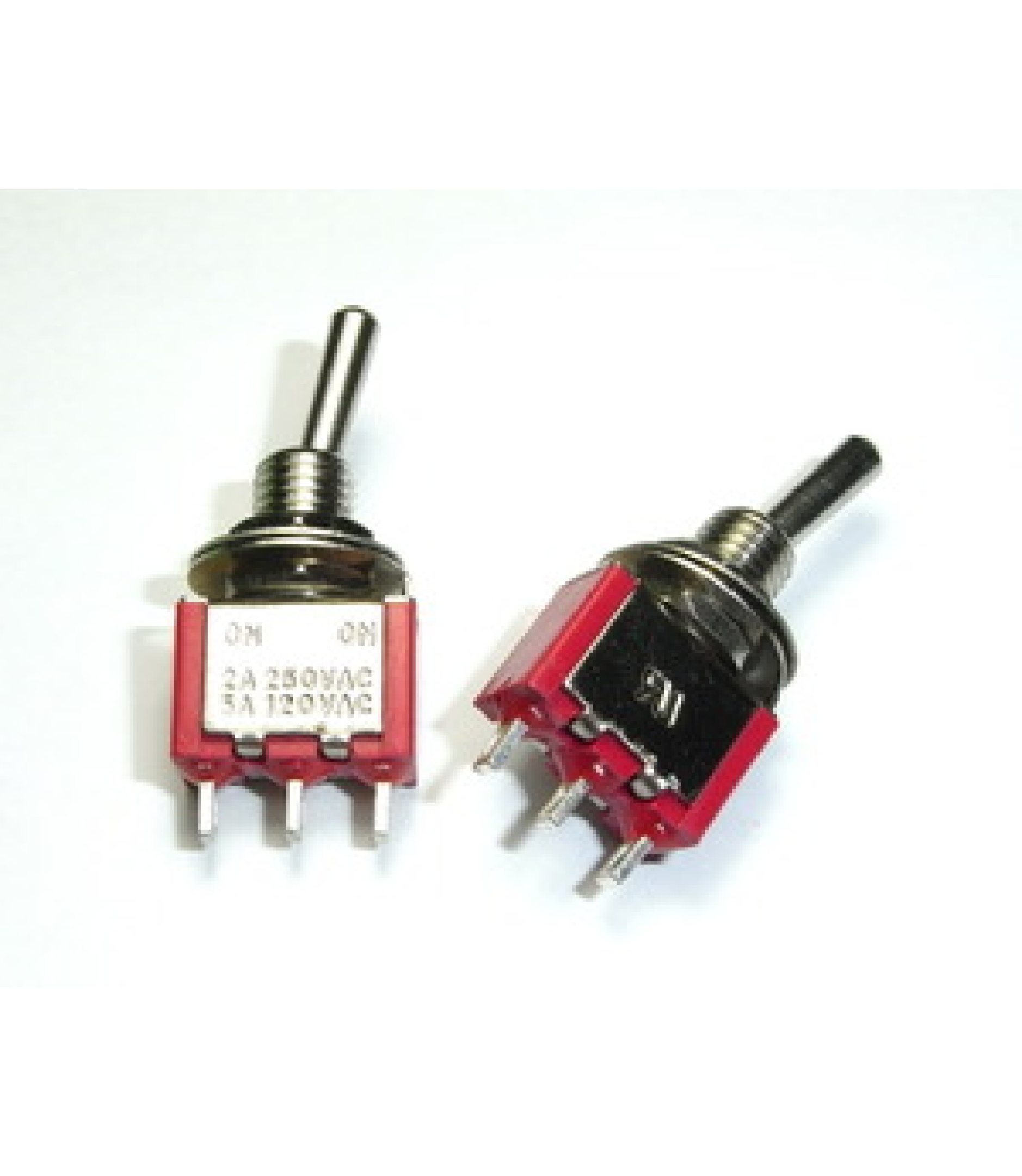 Electronic component image of Mini Toggle Switch SPDT On-On for circuit design.