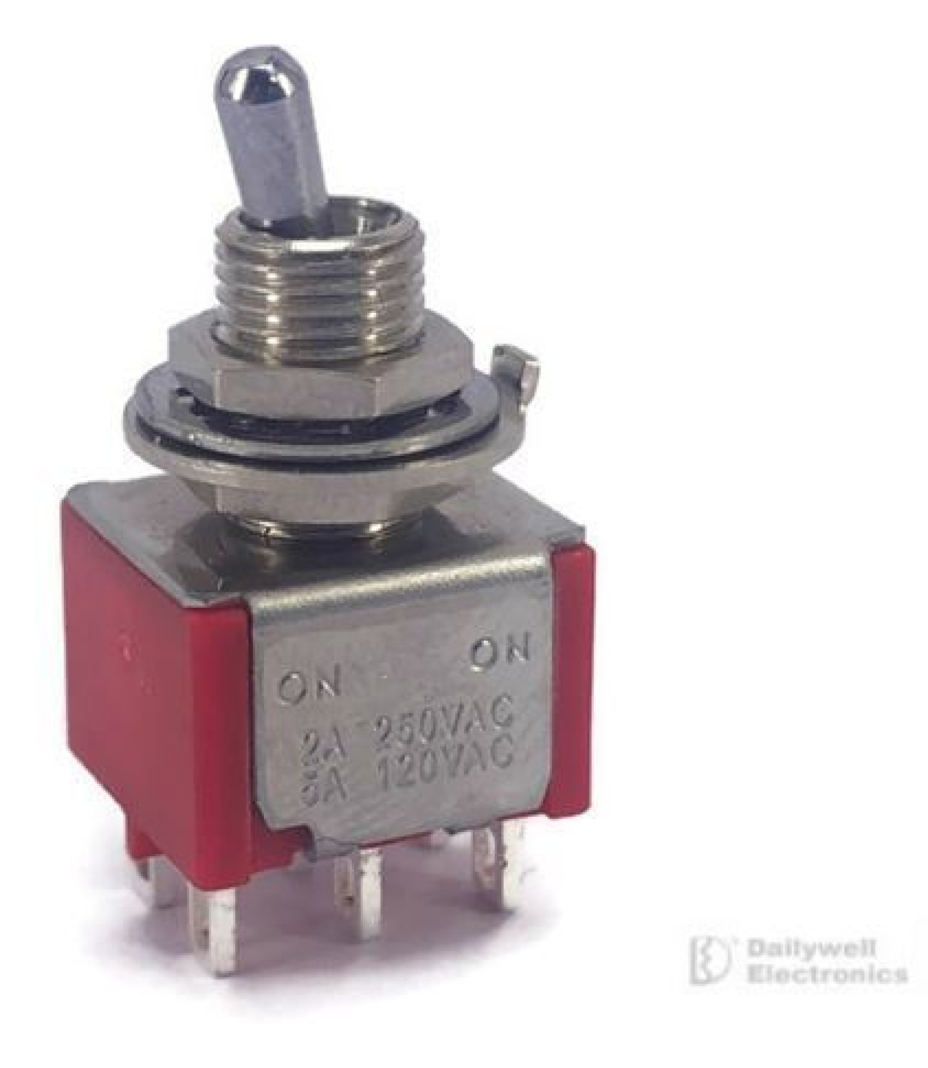 Mini Toggle Switch 1M Series DPDT On-On Short Lever