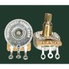 100Electronics 500K OHM LOGARITHMIC Taper Potentiometer Solder Lugs Knurled Spline Shaft Dia: 6mm