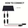 1 Pair 12AWG Male and Female Solar Panel Extension cable 2M