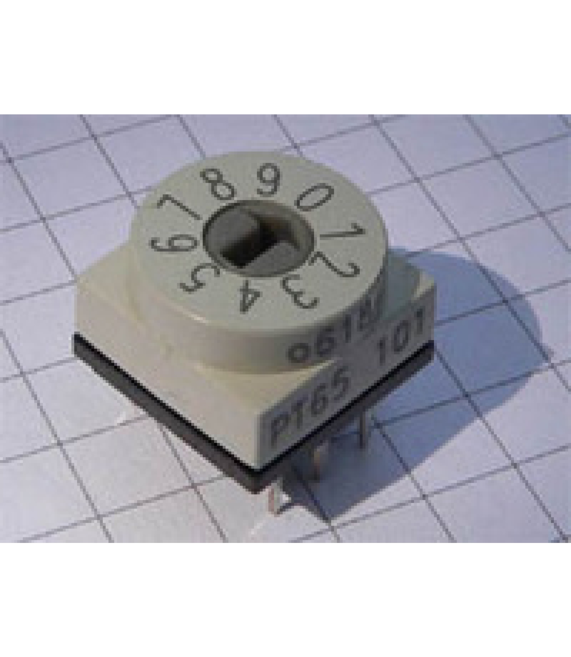 Electronic component image of PT65101 Code Switch Straight 3+3 BCD Arrow-shape Slot Switch for circuit design.