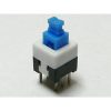 Electronic component image of PUSH BUTTON LATCHING SWITCH DPDT 30V 0.1A 7x7mm for circuit design.