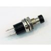 Electronic component image of Push Button Momentary SPST-NO Panel Mount Switch with Black Knob for circuit design.