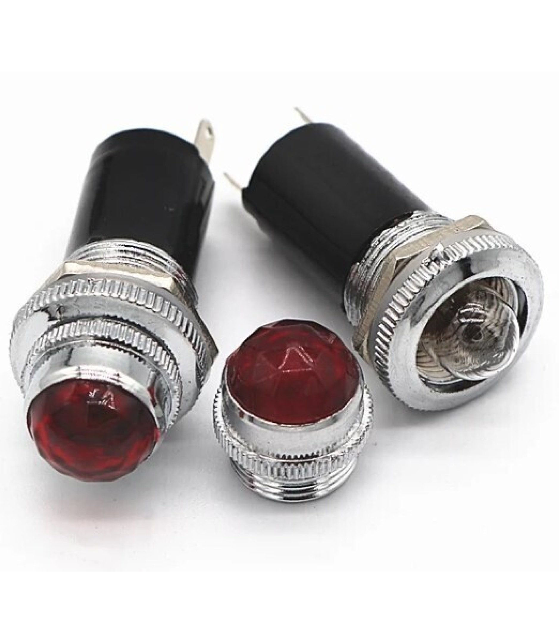 16mm Red Diamond Head Led Indicator Lamp Panel Mount 12V
