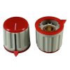 Amplifier Silver Knob Red top 25X20mm shaft hole 6mm