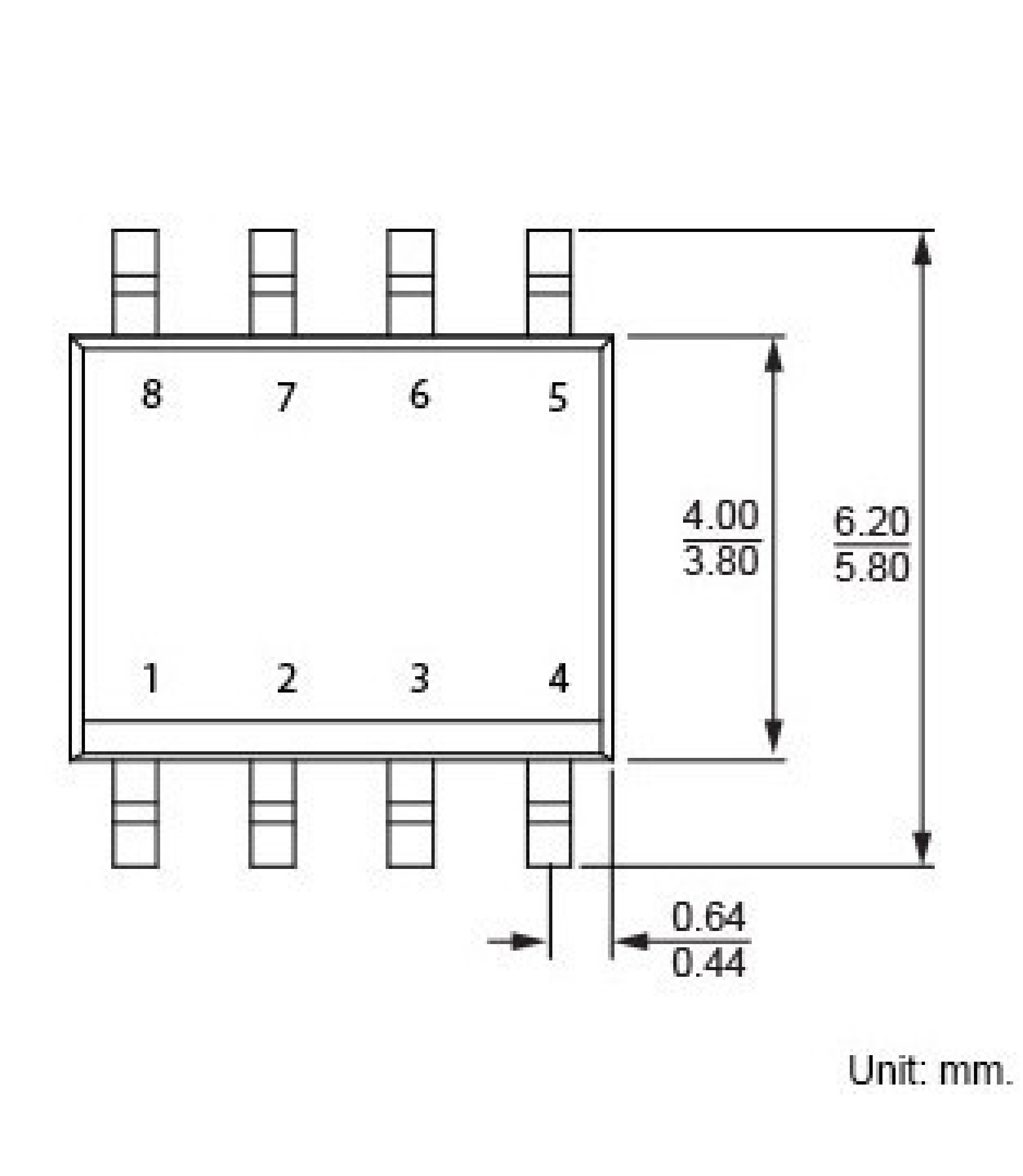 Electronic component image of RC4558 Dual Op-Amp IC Gain Bandwidth 3MHz for circuit design.