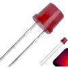FLAT TOP RED LED 5mm Diffuse Lens