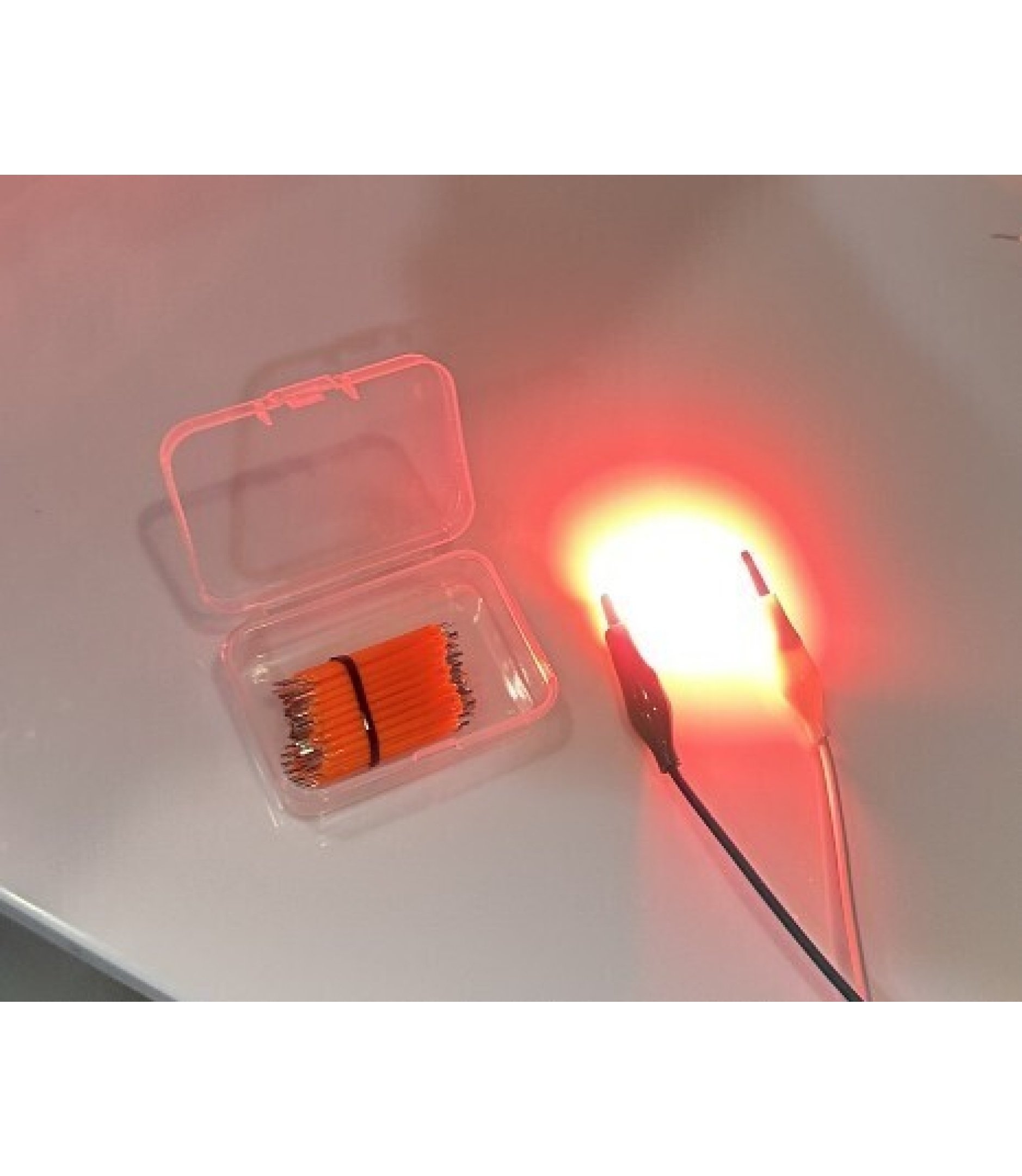 1 PCS Red 3V 38mm LED Filament Multicolor COB EDISON Bulb
