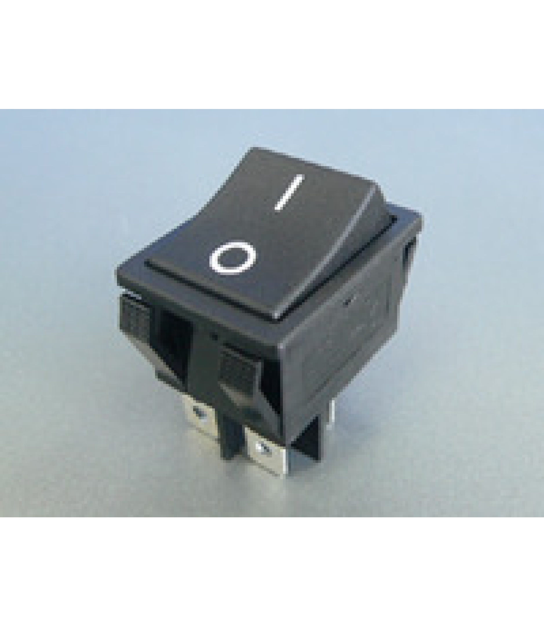 Electronic component image of Rocker Switch DPST 16A 250VAC for panel mount applications.