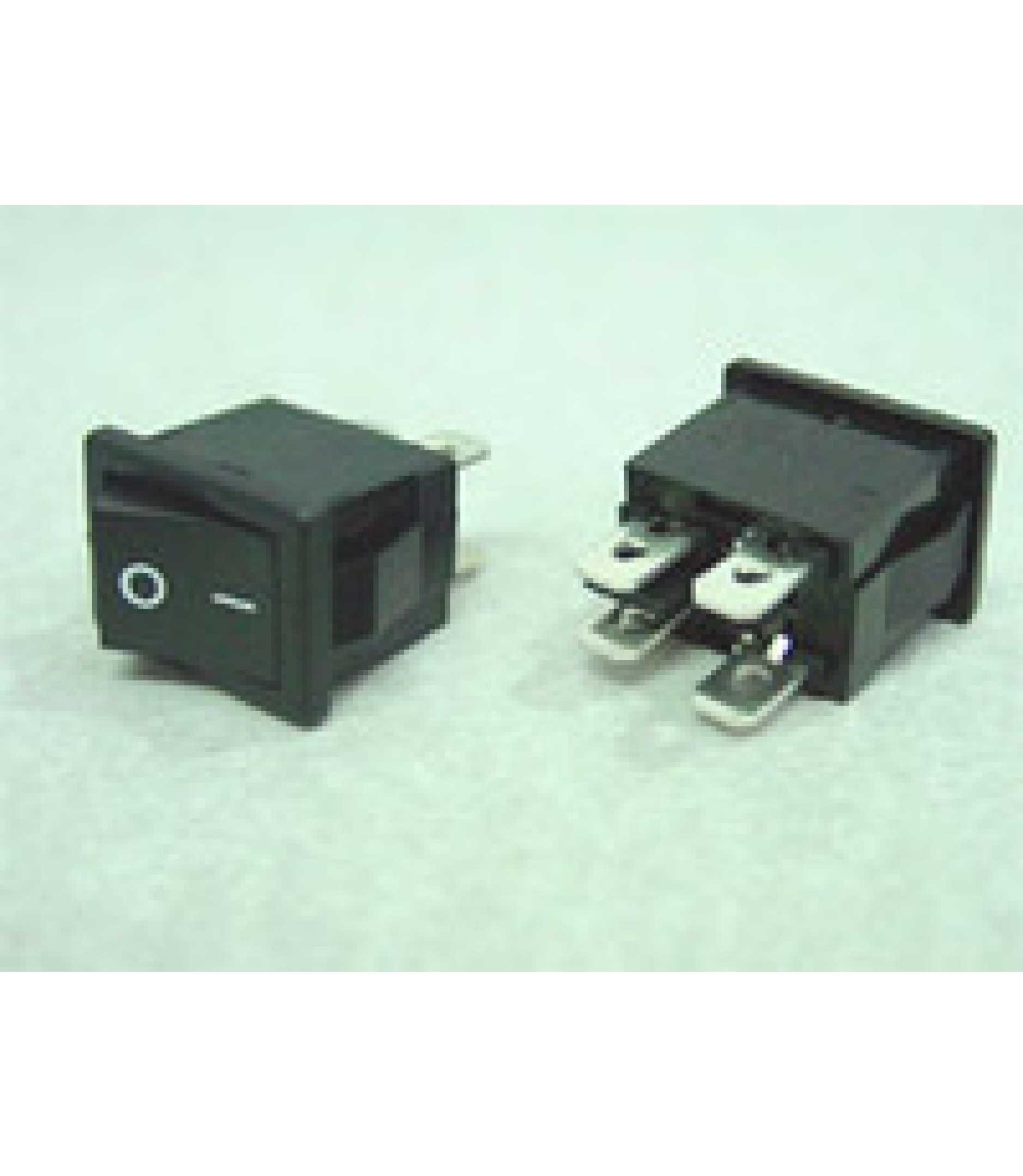 Electronic component image of Rocker Switch DPST 6A 250VAC Panel Mount Snap-In for electrical control systems.