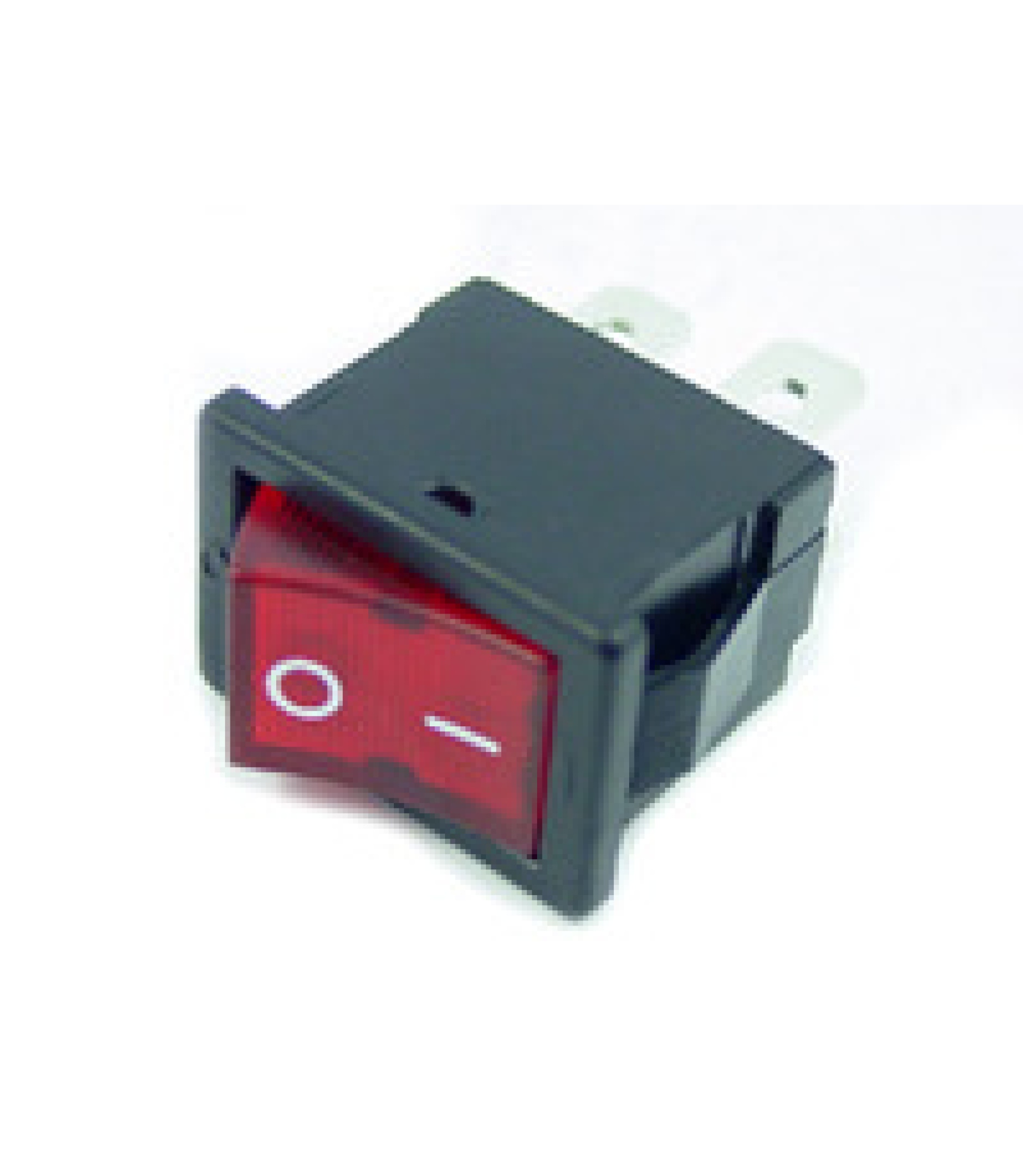 Electronic component image of Rocker Switch DPST 6A 250VAC Panel Mount Snap-In with Lamp for panel mount applications.