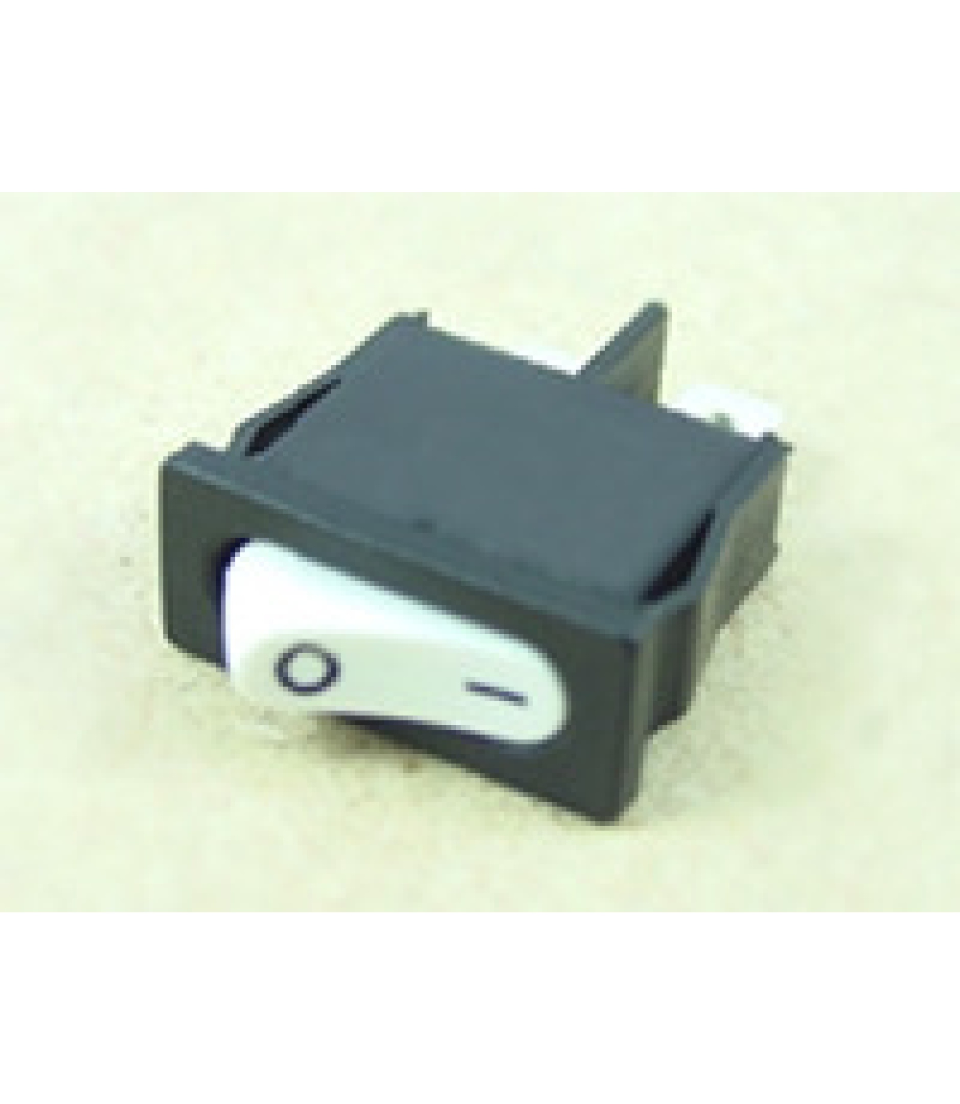 Electronic component image of Rocker Switch ON/OFF SPST 6A 250VAC for panel mount applications.
