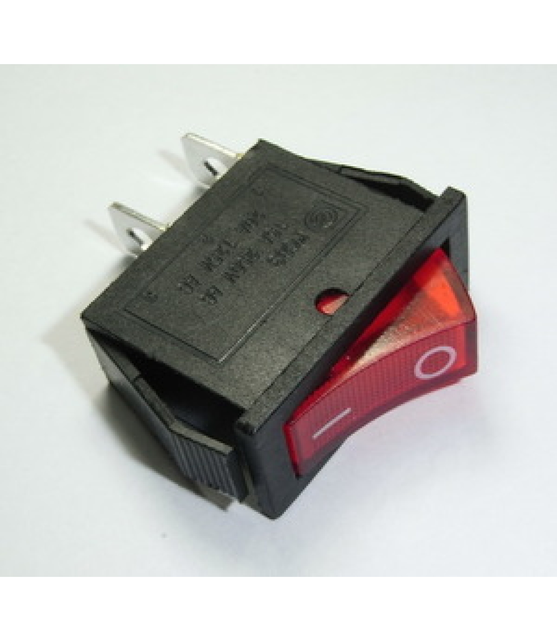 Electronic component image of Rocker Switch SPST 15A 250VAC Panel Mount Snap-In for electronic applications.
