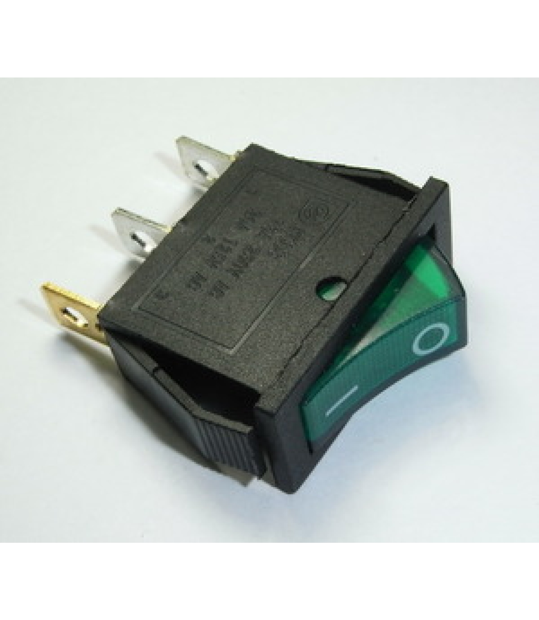 Electronic component image of Rocker Switch SPST ON/OFF with Lamp 15A 250VAC for panel mount applications.