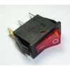 Electronic component image of Rocker Switch SPST (with lamp) 15A 250VAC for panel mount applications.