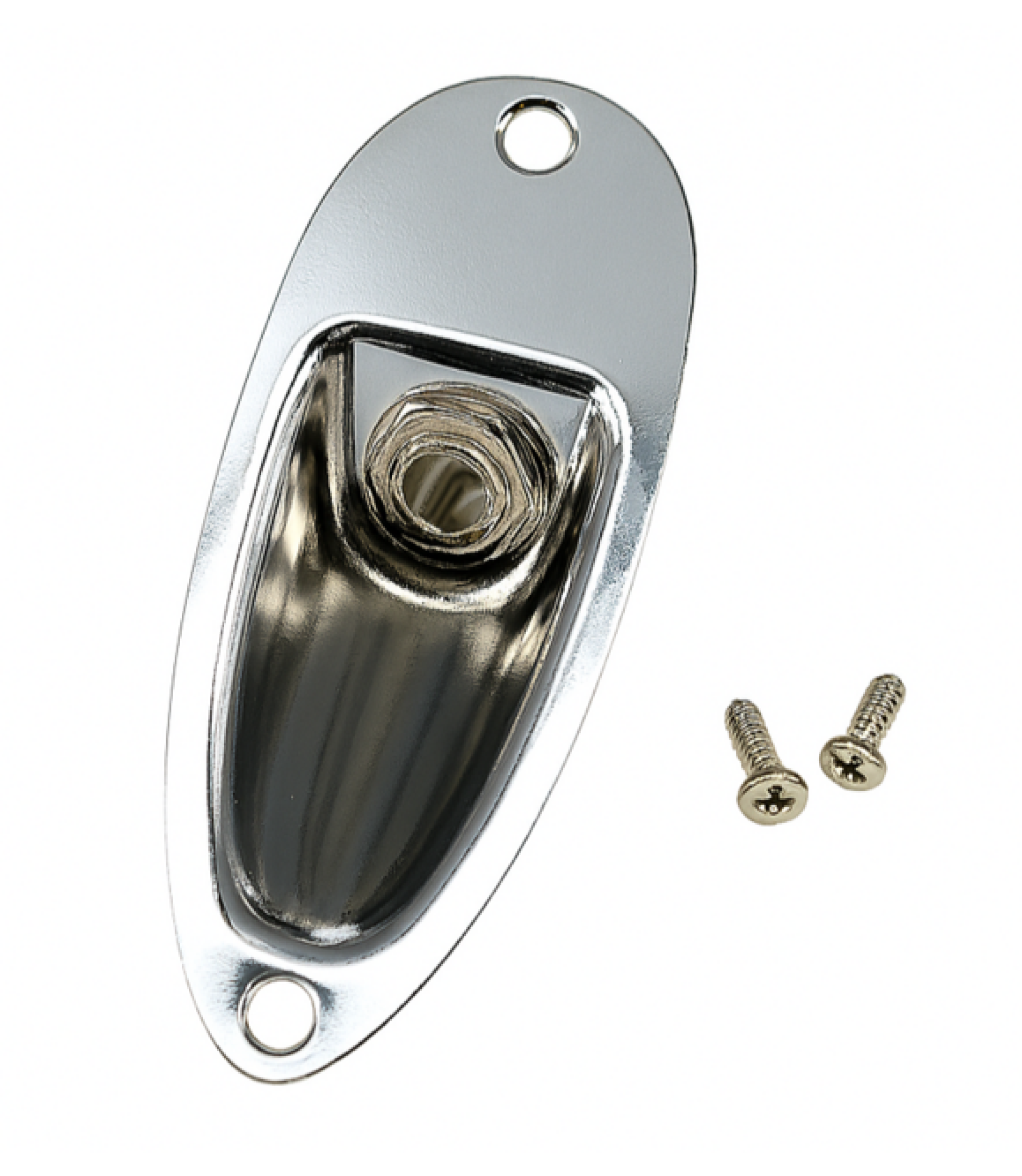 Chrome Silver 6.35mm 1/4" Boat style Guitar Jack socket