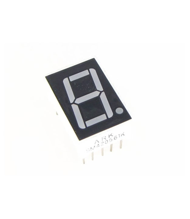 LED Display 7 Segment 1 Digit 1 inch Common Anode Yellow