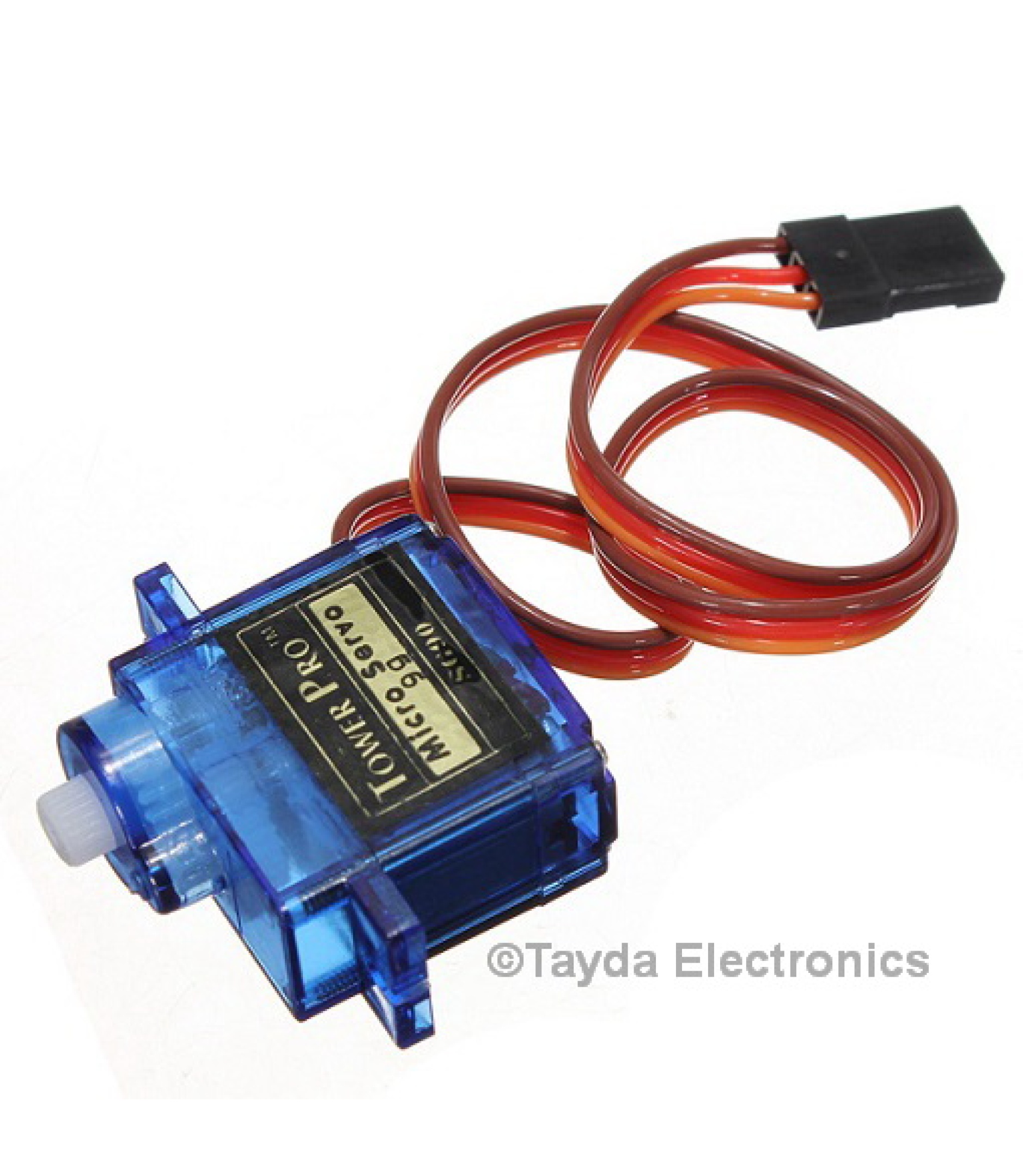 Electronic component image of SG90 Mini Gear Micro Servo 9g for electronic projects.