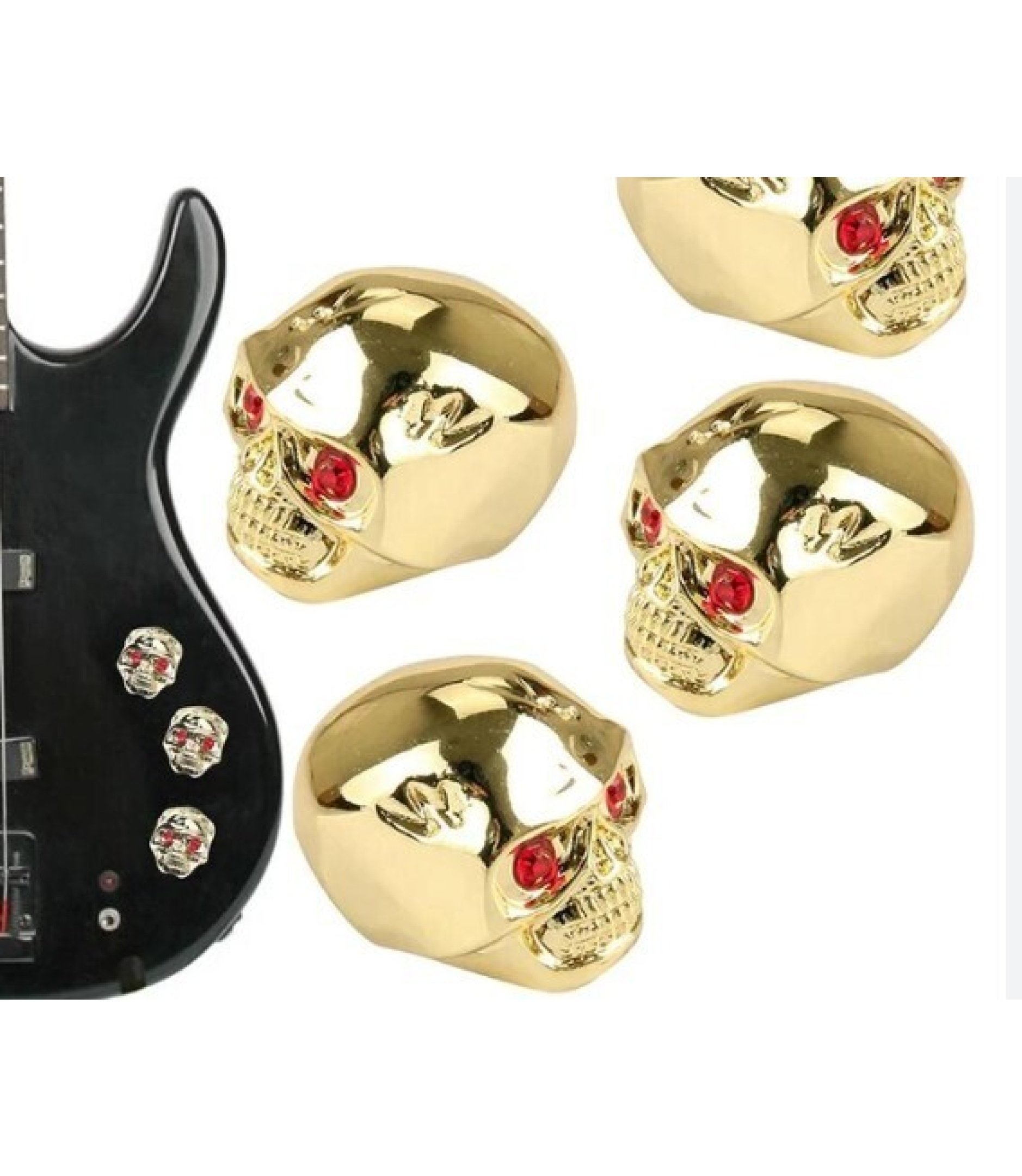 Skull Gold Guitar knob 24x20mm Shaft 6x18T