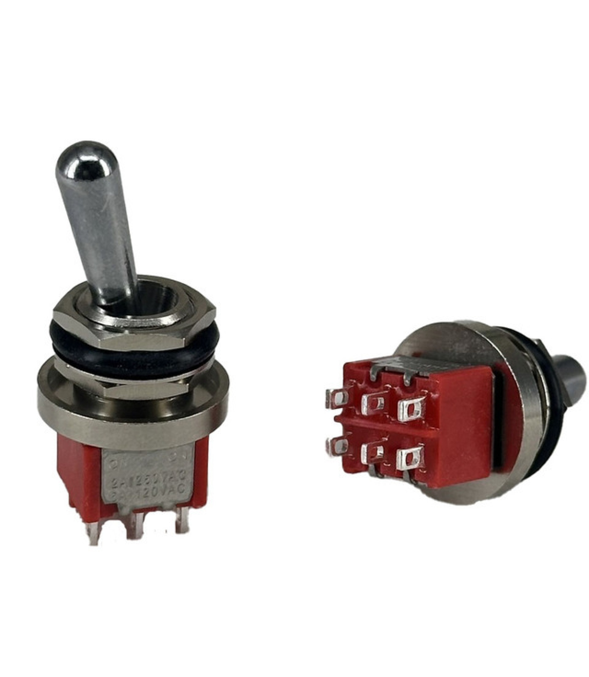 Mini Toggle Switch 1M Series DPDT On-On Solder Lug Large Handle