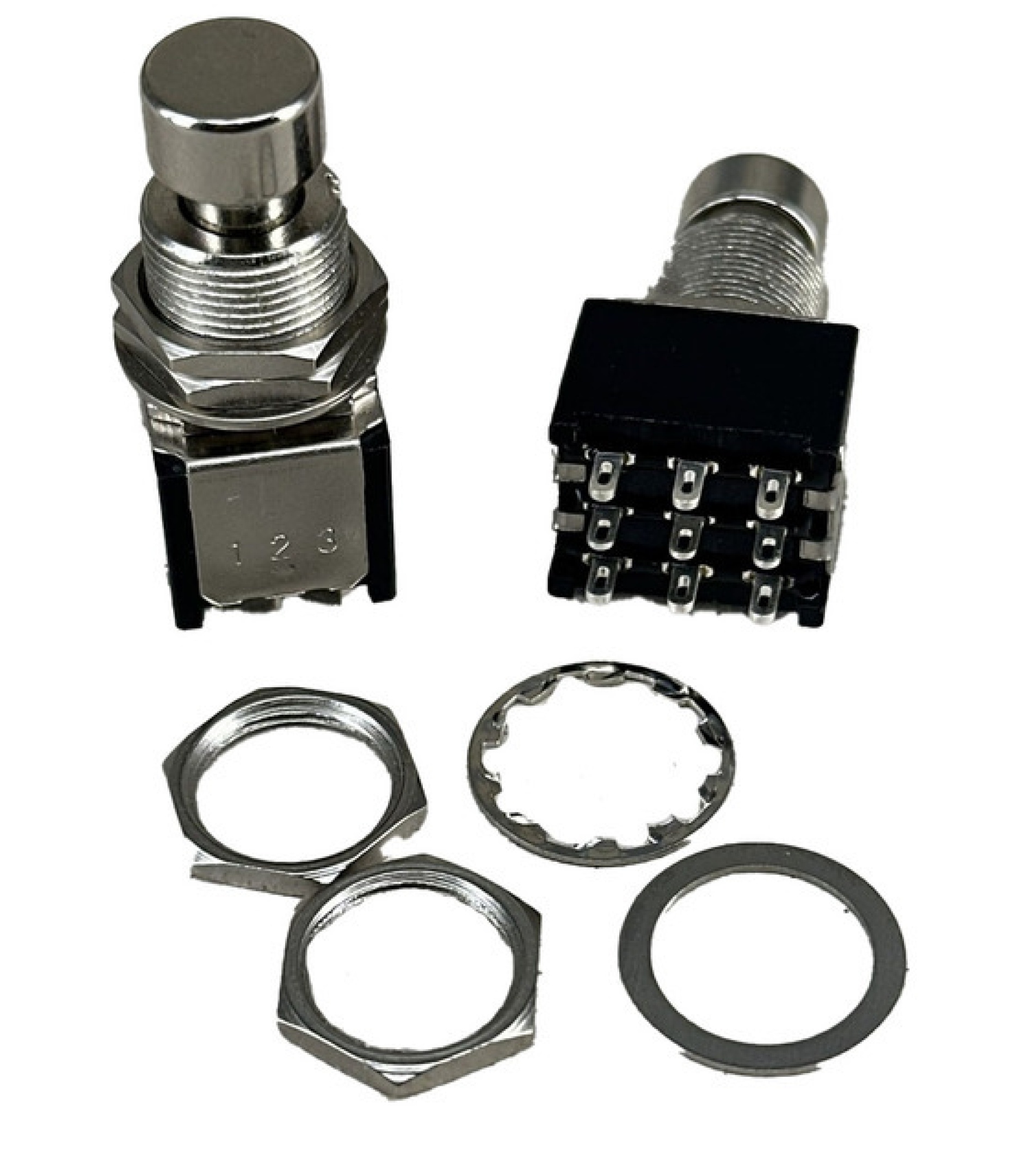 3PDT Compact Stomp Foot / Pedal Switch ON-ON Latching Solder Lug