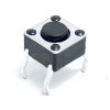 Tactile Switch 6x6mm 4.3mm Through Hole SPST-NO Electronic component image of Tactile Switch 6x6mm 4.3mm Through Hole SPST-NO for circuit design.