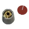 Gray Knob Red top 16X15mm shaft hole 6.4mm
