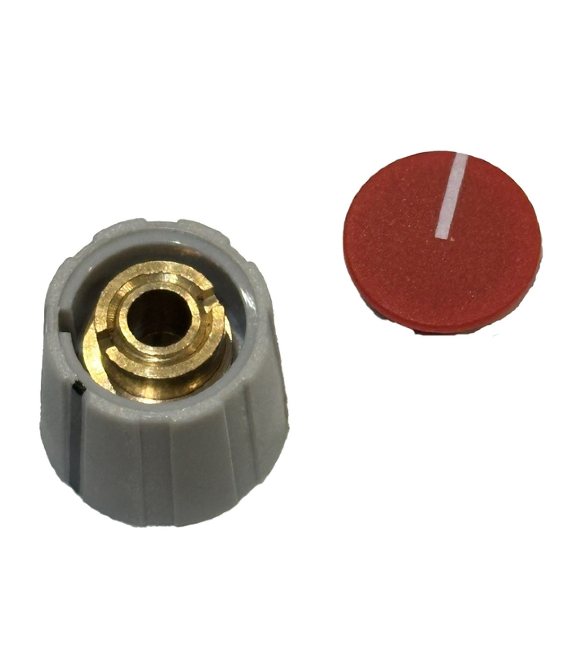 Gray Knob Red top 16X15mm shaft hole 6.4mm