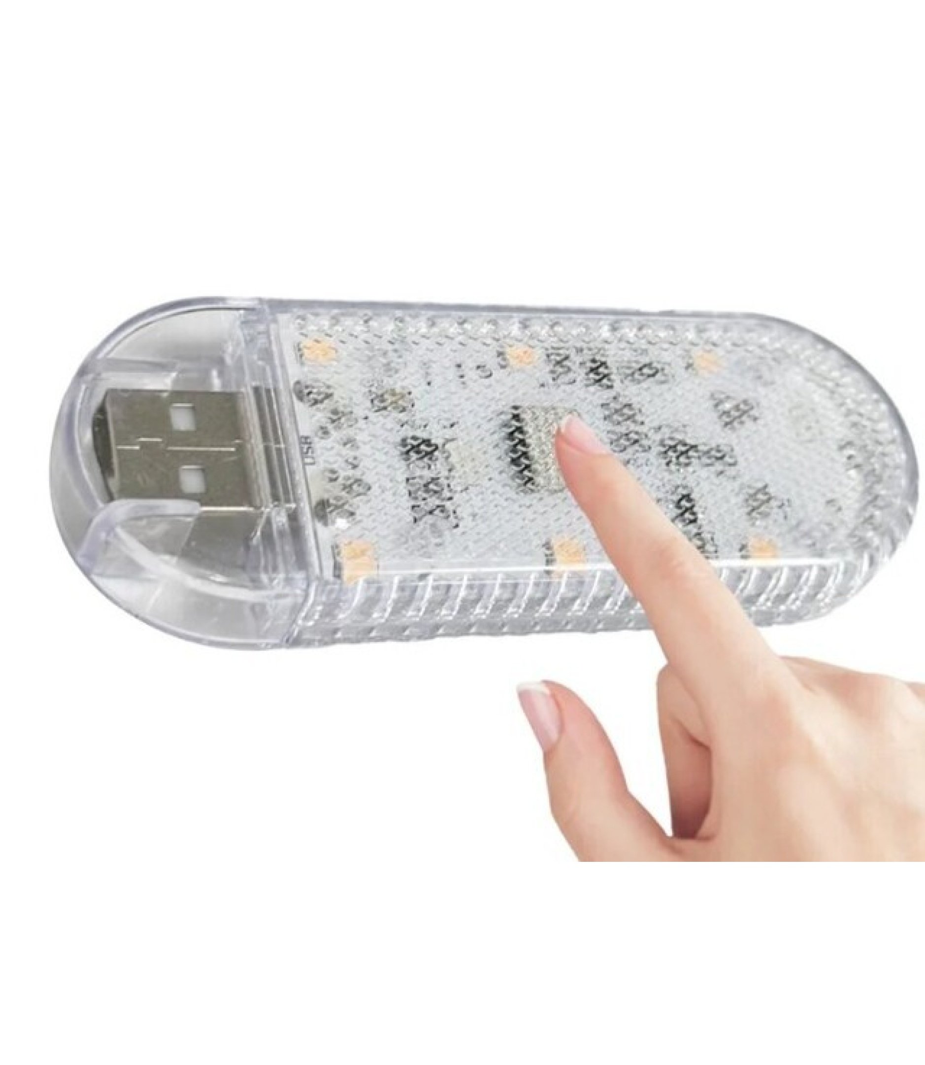 White LED Car Mini Touch Light USB