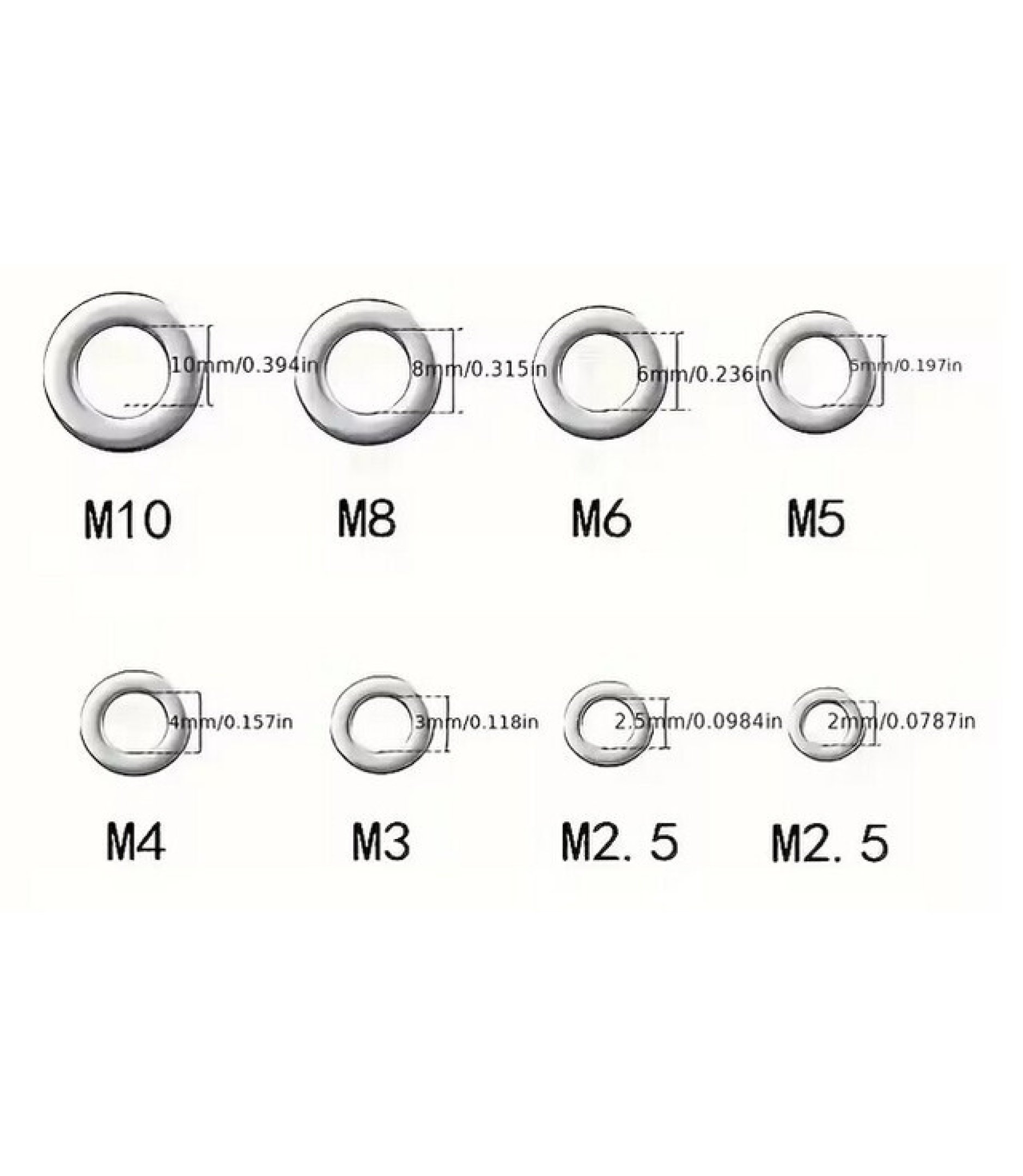 Stainless Steel Flat Washer SET 360PCS