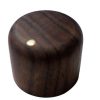 Wood Ebony Dome knob 20x17mm Shaft 6.00mm