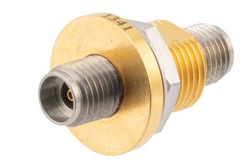 Hermetic 2.92mm F-F Bulkhead Adapter, 40GHz VSWR 1.25, MIL-STD-348B
