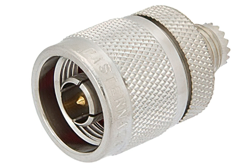 N Male to Mini UHF Female RF Coaxial Adapter