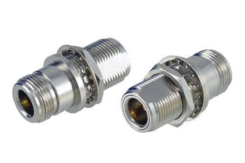 N Female to N Female Commercial Grade Bulkhead Mount Adapter