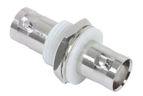 Commercial Grade Insulated Ground BNC Female to Female Bulkhead Mount Adapter