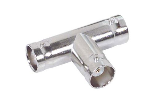 Economy BNC Female 50 Ohm Coaxial T-Adapter - Triple Female