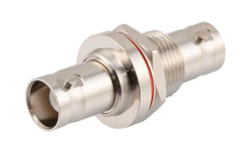 PE910102.jpg Hermetically Sealed BNC Female to Female RF Coax Bulkhead Adapter - Commercial Grade