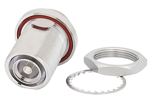 Low PIM 7/16 DIN Female to 7/16 DIN Female Bulkhead Mount RF Coaxial Adapter | Low VSWR, Cost-Effective Alternative, China Stock Fast Delivery | SKU: [PRODUCT_SKU]
