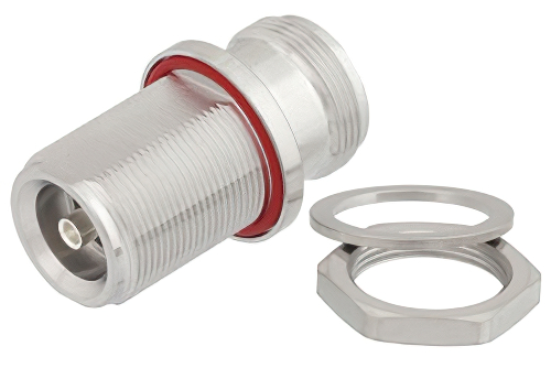 IP67 Waterproof Bulkhead Mount 4.1/9.5 Mini DIN Female to Female Adapter | RF Coaxial Connector | China Stock Fast Delivery