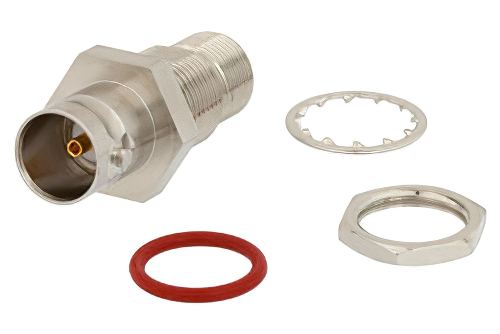 75 Ohm BNC Female to F Female Bulkhead Mount Coaxial Adapter - Cost-Effective & Fast Delivery