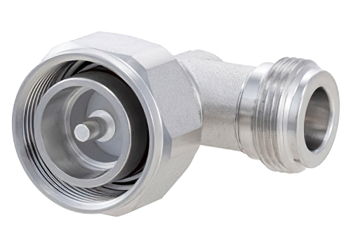 PE91483.jpg Low PIM 4.3-10 Male to N Female Right Angle RF Coaxial Adapter | Cost-Effective Alternative | China Stock Fast Delivery