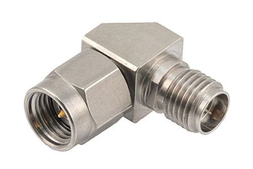 PE91503.jpg 2.92mm Male to 2.92mm Female Miter Right Angle RF Coaxial Adapter | Precision Microwave Connector | Cost-Effective | China Stock Fast Delivery