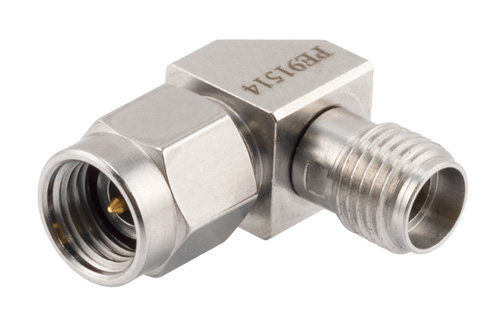 Precision RF Coaxial Adapter: 2.92mm Male to 3.5mm Female Miter Right Angle | Cost-Effective, China Stock, Fast Delivery