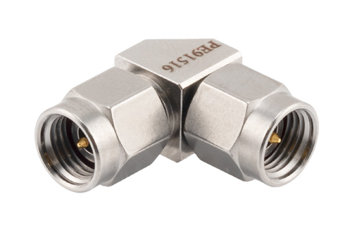 PE91516.jpg 2.92mm Male to Male Miter Right Angle RF Coaxial Adapter - Cost-Effective, China Stock Fast Delivery
