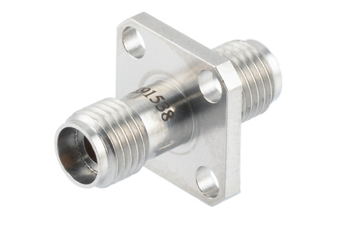 PE91538.jpg 2.92mm Female to 2.92mm Female 4 Hole Flange Mount RF Coaxial Adapter - Cost-Effective, China Stock Fast Delivery