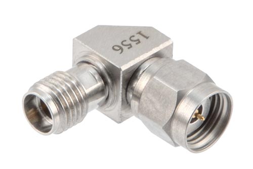 High-Frequency RF 2.4mm Male to 3.5mm Female Miter Right Angle Adapter, DC to 34.5 GHz | Cost-Effective Alternative & Fast Shipping