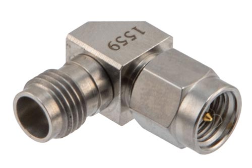 2.4mm Male to 2.4mm Female Miter Right Angle RF Coaxial Adapter, DC to 27 GHz - China Stock, Fast Delivery