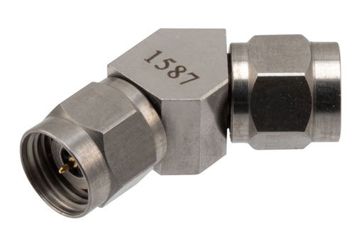 RF Adapter: 50GHz 2.4mm Plug-to-Plug 45° Angle, VSWR 1.25 | Cost-Effective, China Stock Fast Delivery